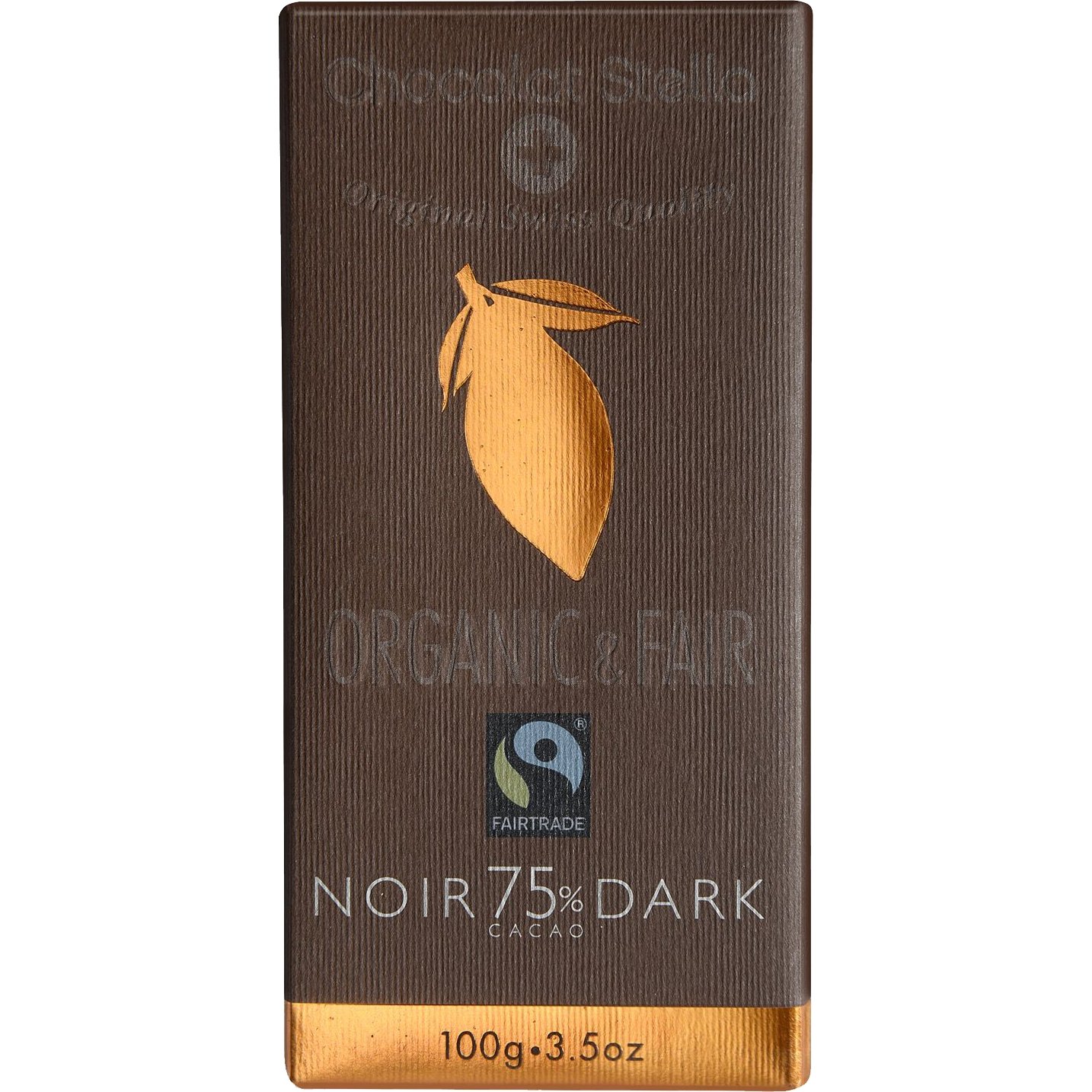 Шоколад черный Chocolat Stella Organic & Fair органический 75% какао 100 г - фото 1