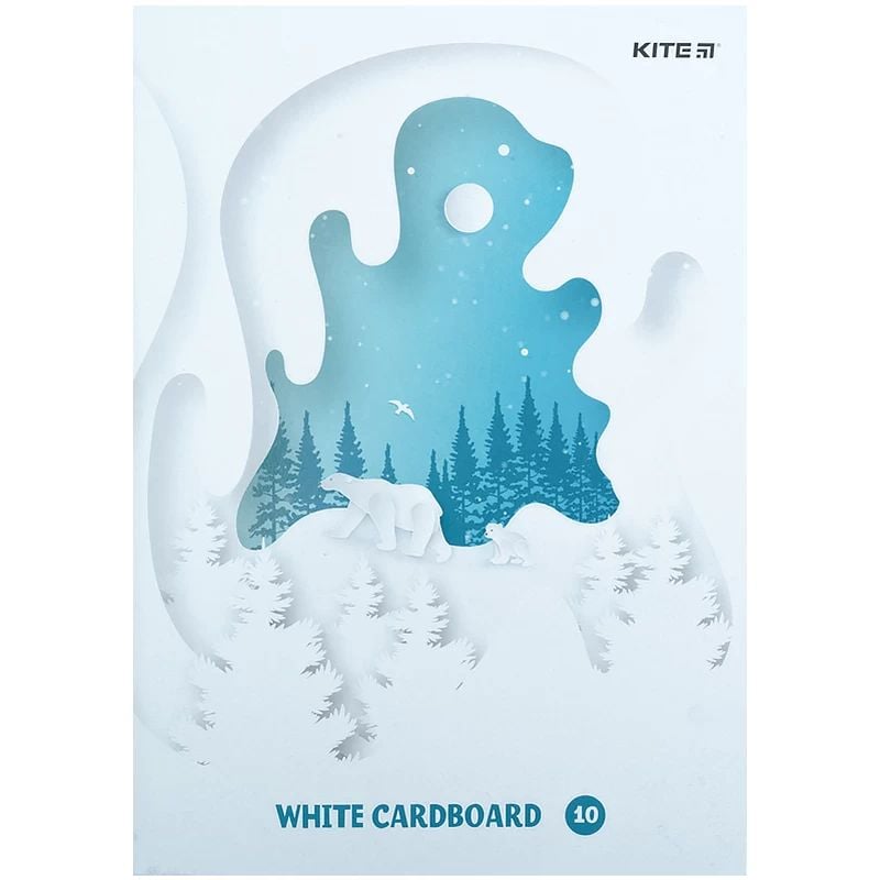 Картон белый Kite односторонний A4 10 листов (K21-1254) - фото 2