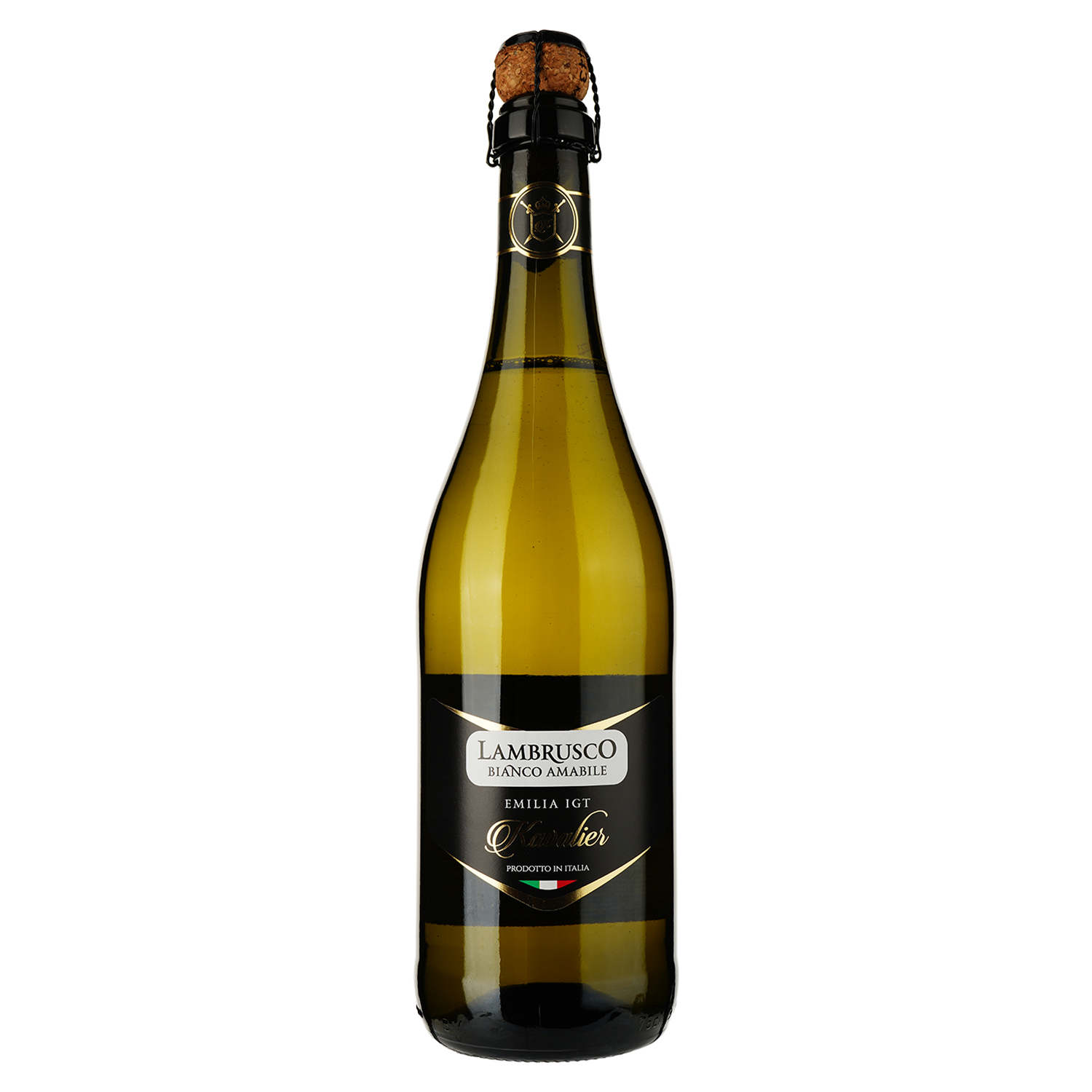 Вино игристое Kavalier Lambrusco Emilia Vino Frizzante Bianco Amabile, белое, полусладкое, 0,75 л - фото 1