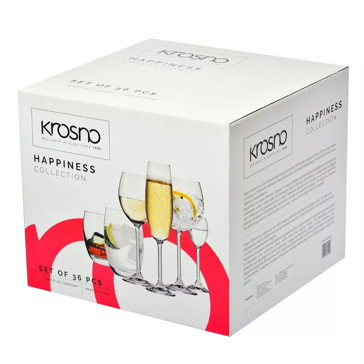 Набір для напоїв Krosno Happiness, 36 предметів (879123) - фото 2