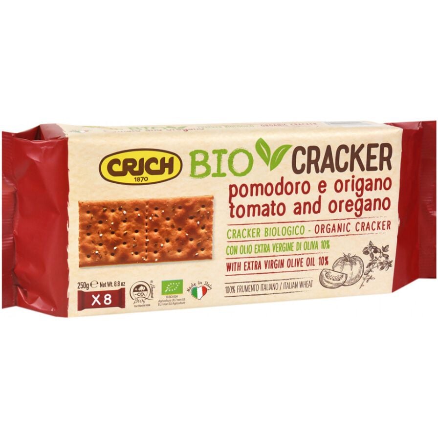 Крекеры Crich Bio Crackers с томатами и орегано органические 250 г - фото 1