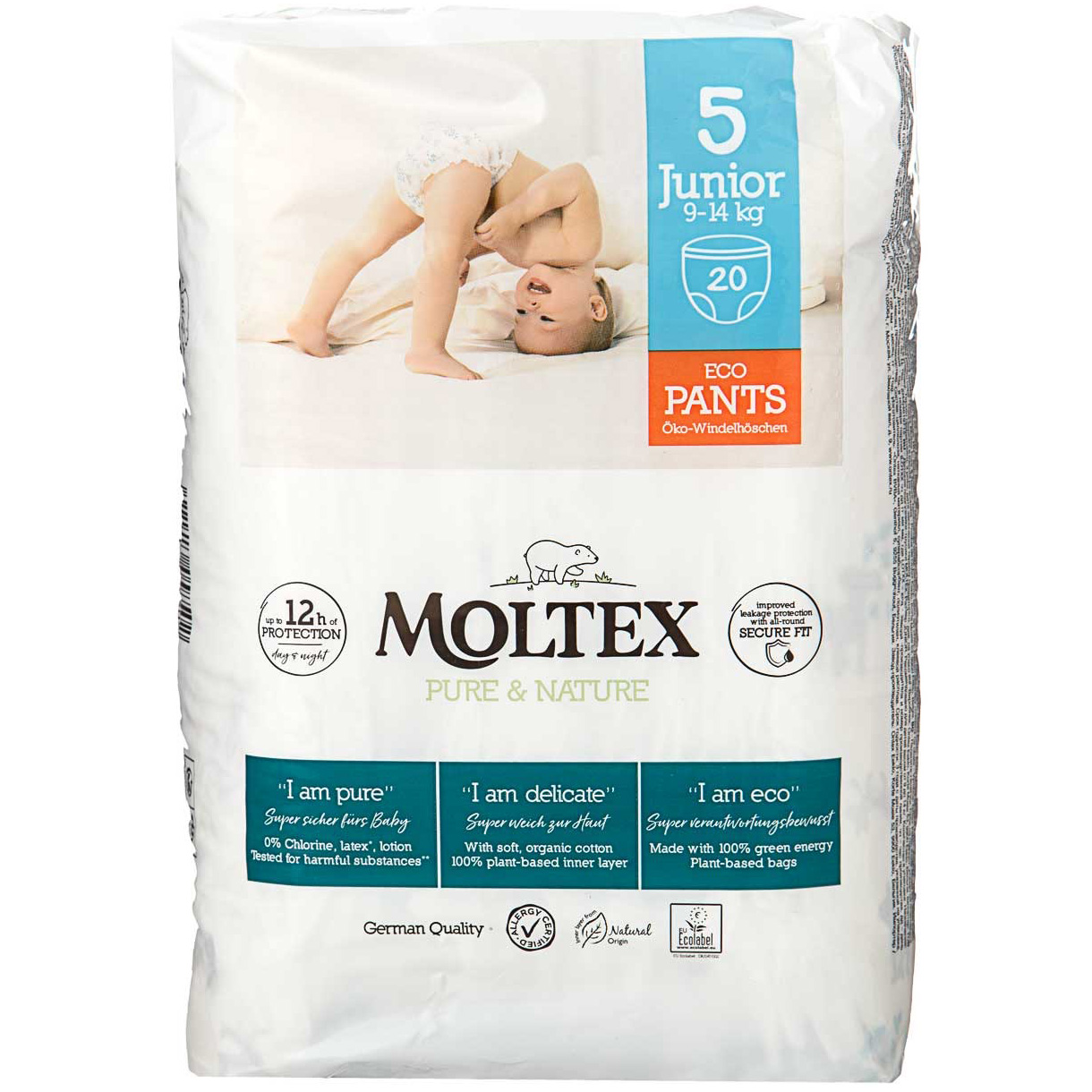 Подгузники-трусики Moltex Pure & Nature Джуниор (9-14 кг) 20 шт. - фото 1