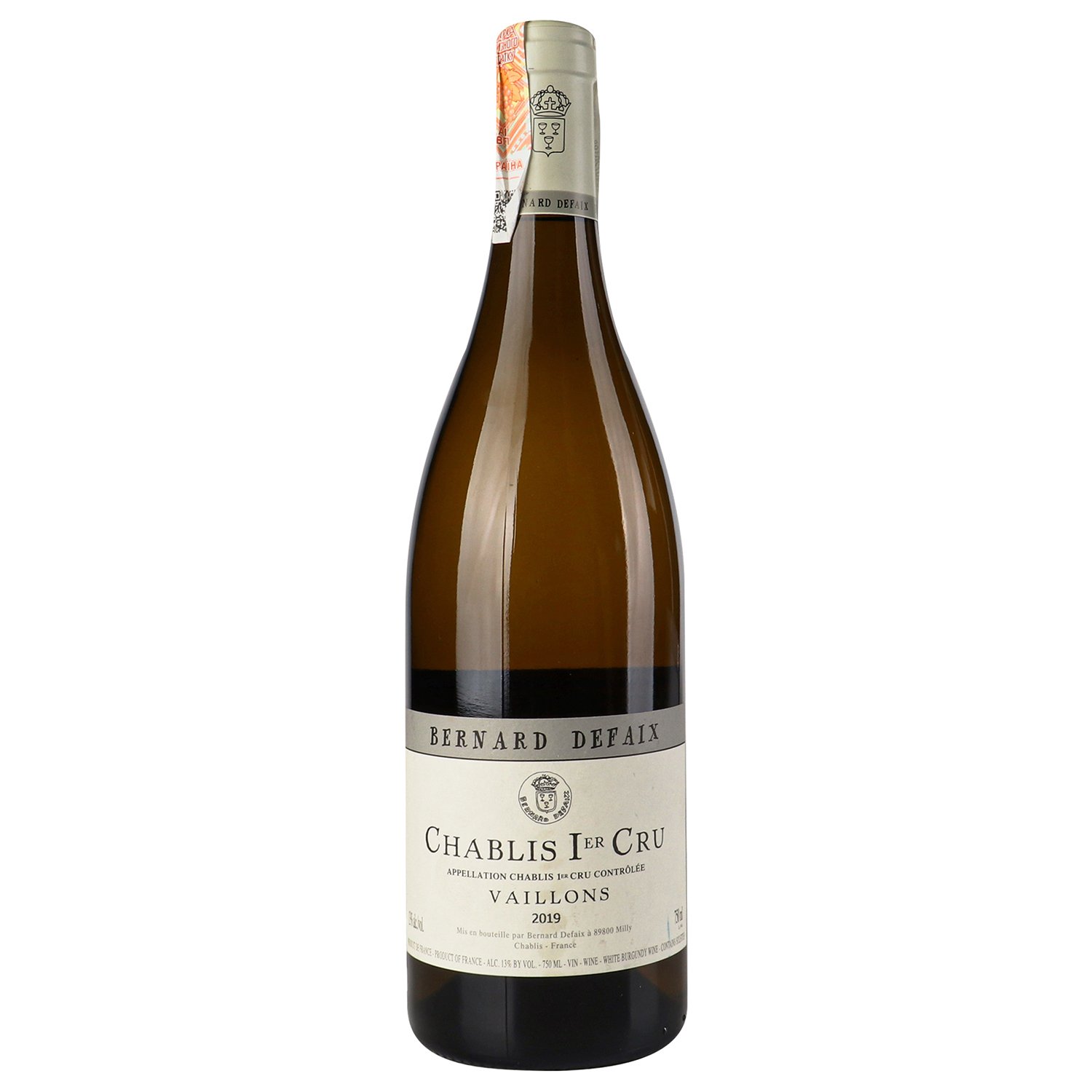 Вино Bernard Defaix Chablis 1er Cru Vaillons 2018, 12,5%, 0,75 л (824362) - фото 1