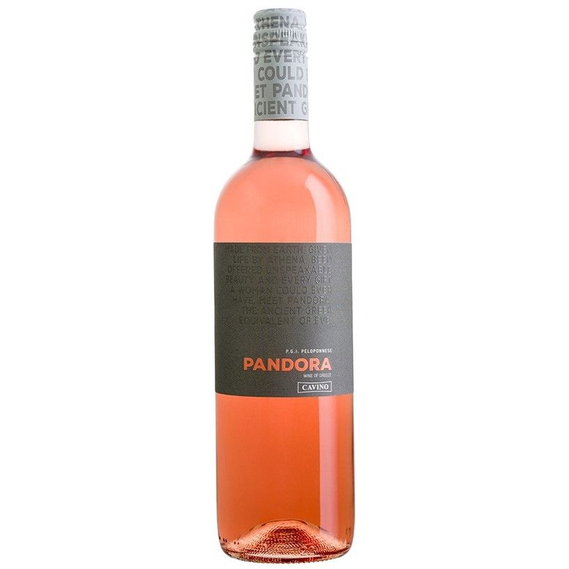Вино Cavino Pandora Rose Peloponnese PGI, рожеве, сухе, 0,75 л - фото 1