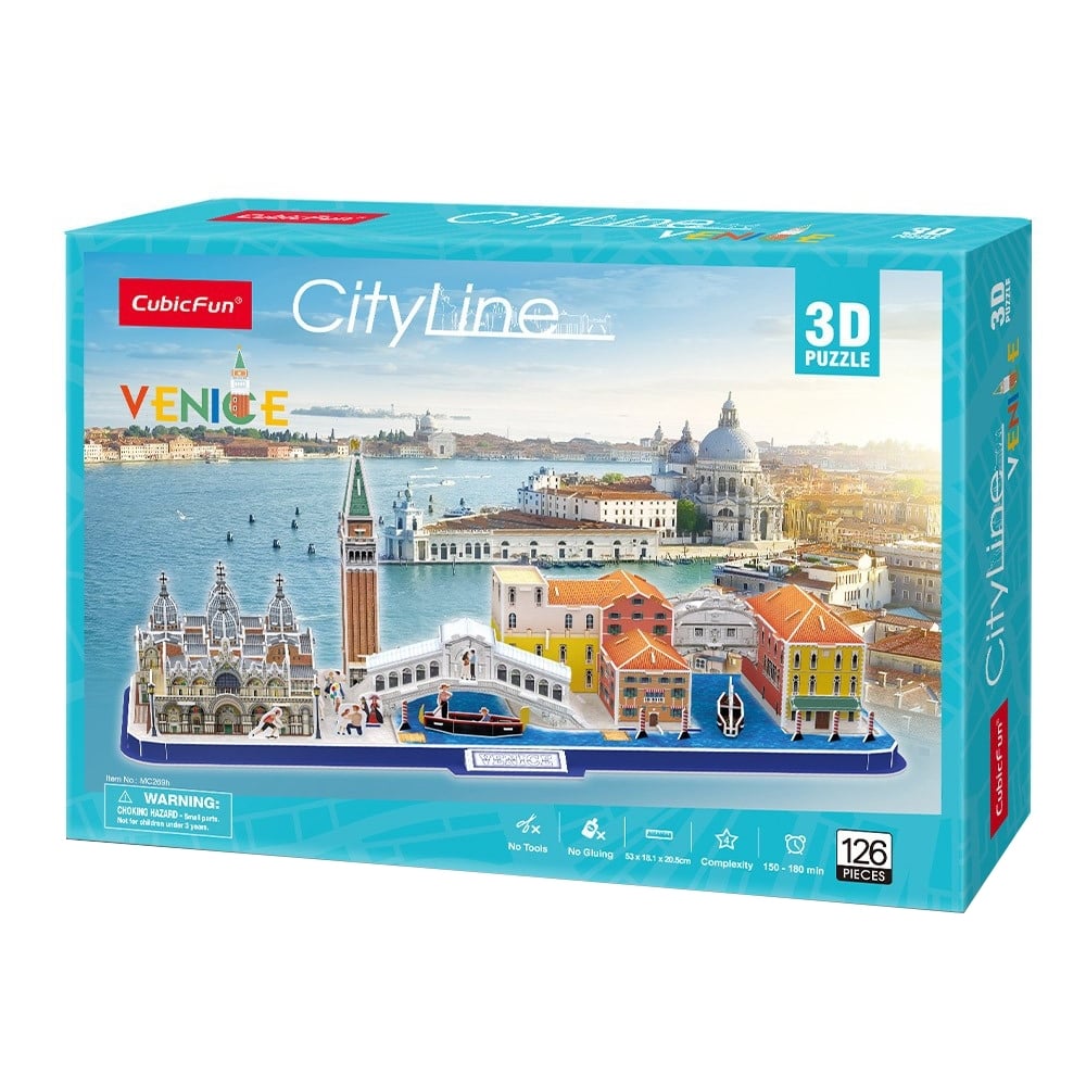 Пазл 3D CubicFun City Line Венеція, 126 елемента (MC269h) - фото 2