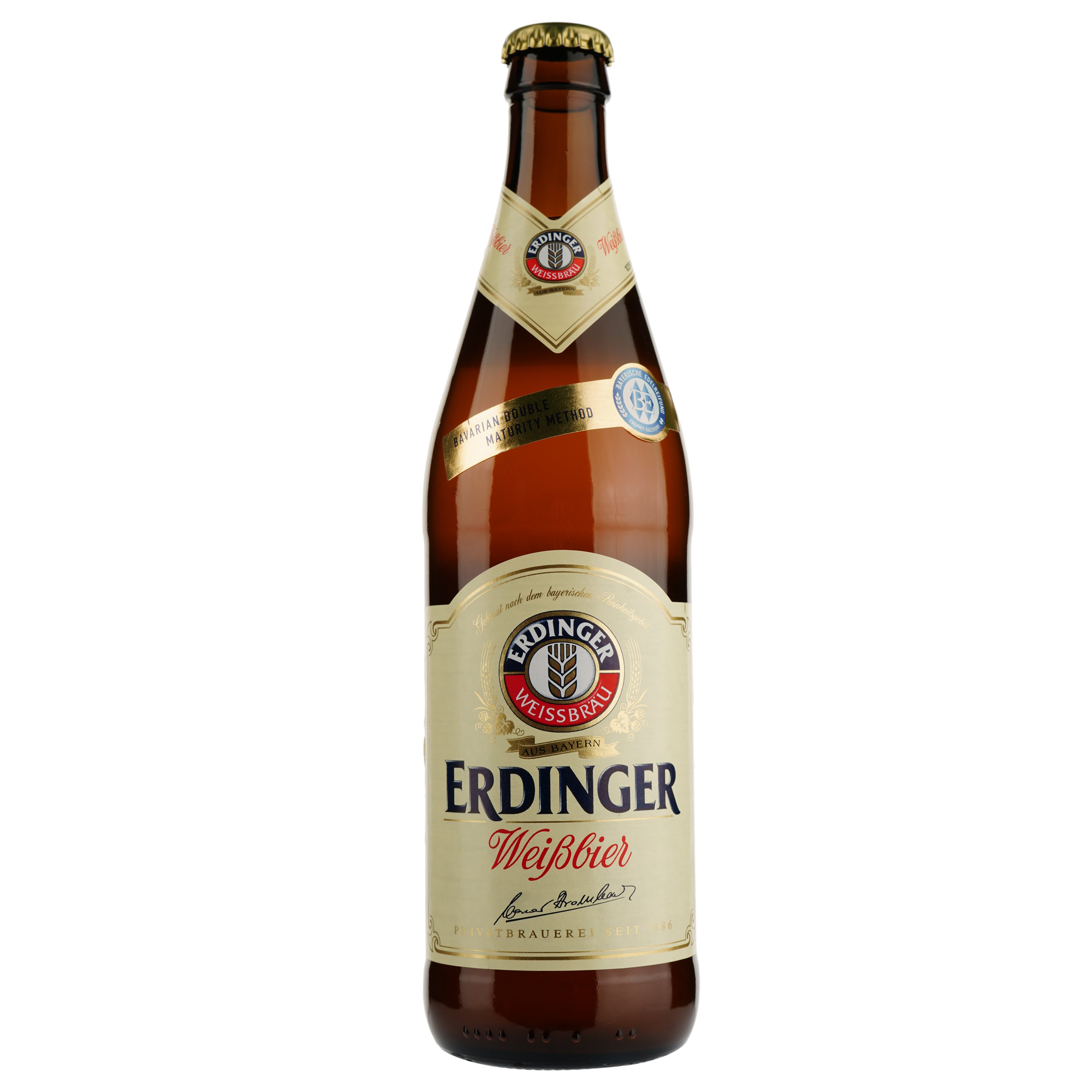 Пиво Erdinger Weissbier Пшеничное светлое, 5,3%, 0,5 л (702570) - фото 2