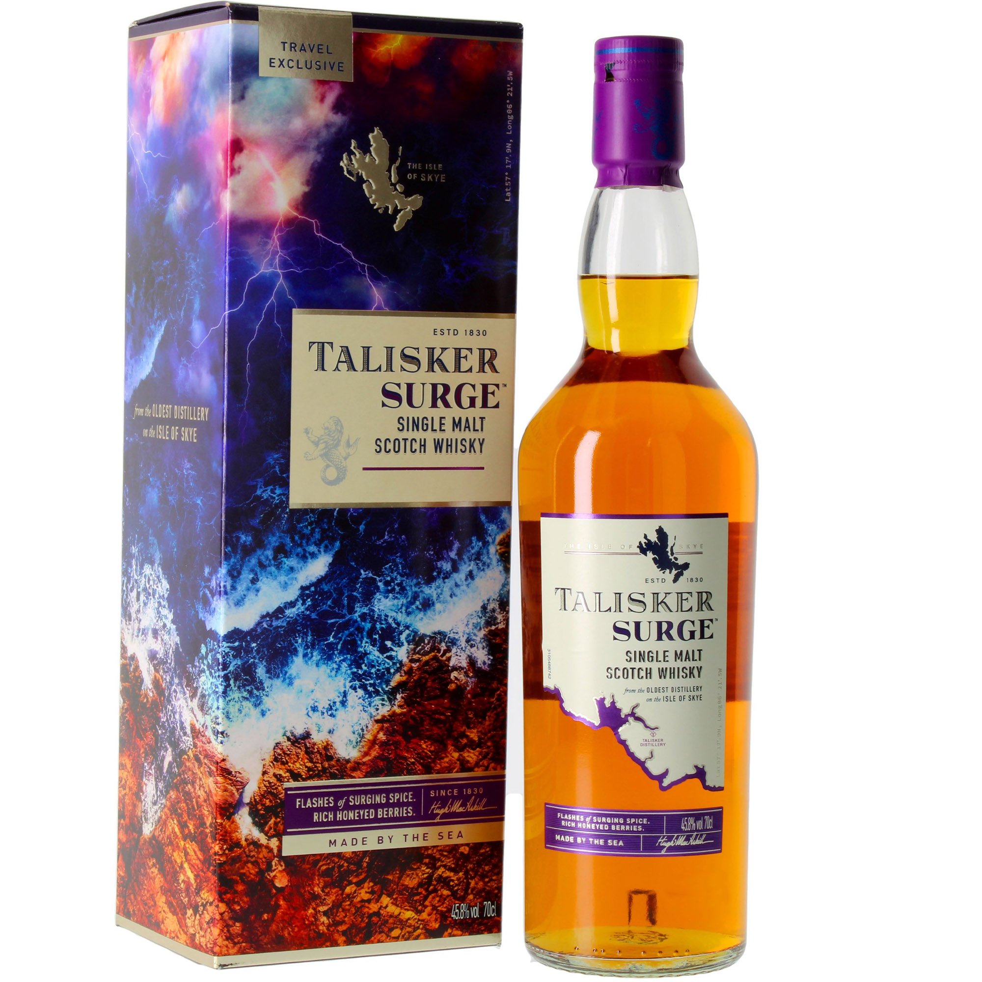 Виски Talisker Surge Single Malt Scotch Whisky 45,8% 0.7 л в подарочной коробке - фото 1