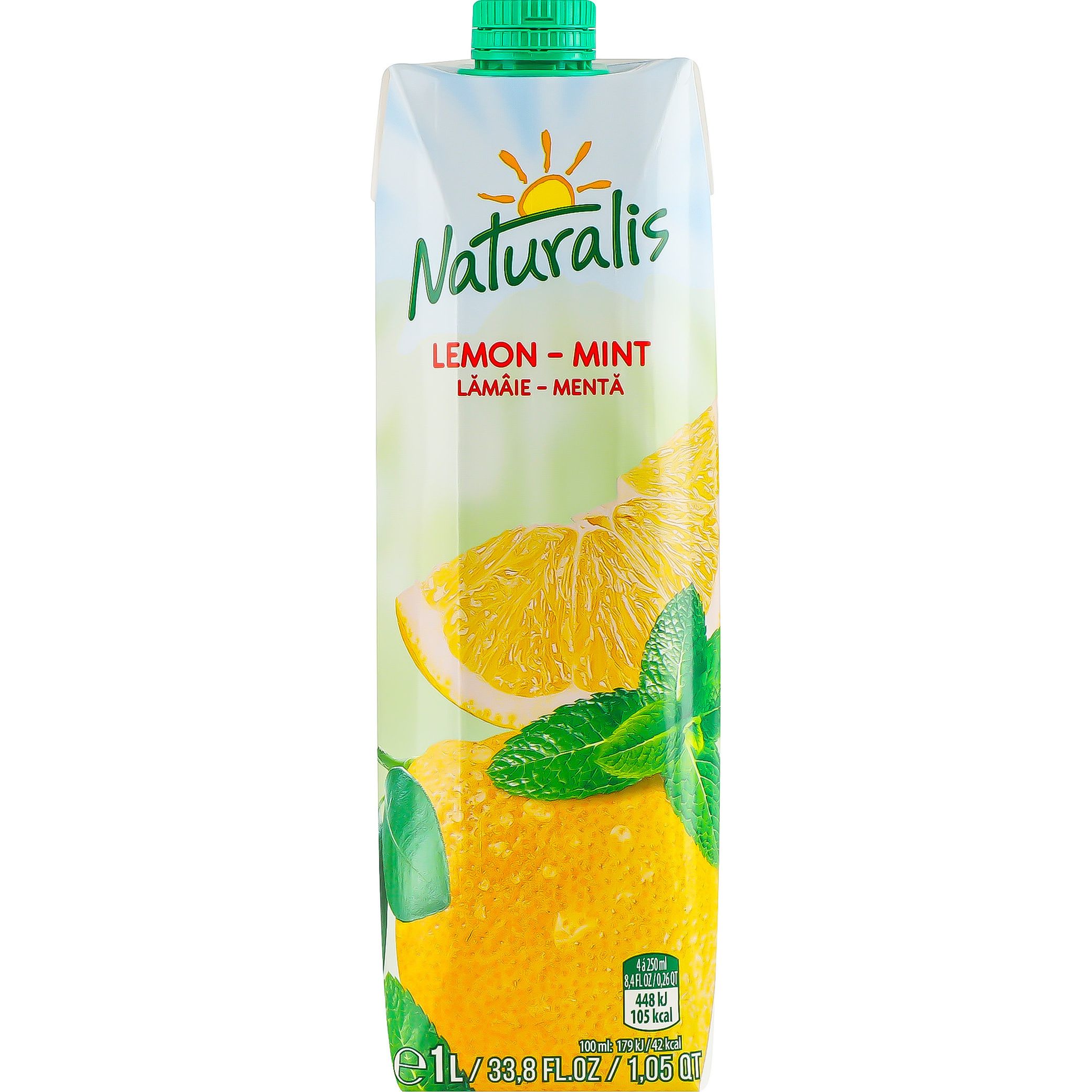 Напиток Naturalis Лимон с мятой 1 л - фото 1