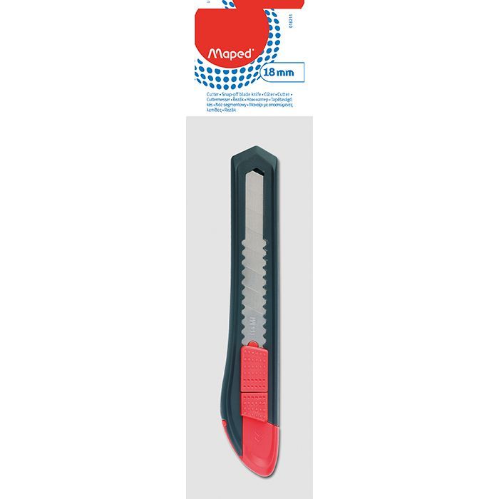 Нож канцелярский Maped Start 18 мм серый красный (MP.018211) - фото 2