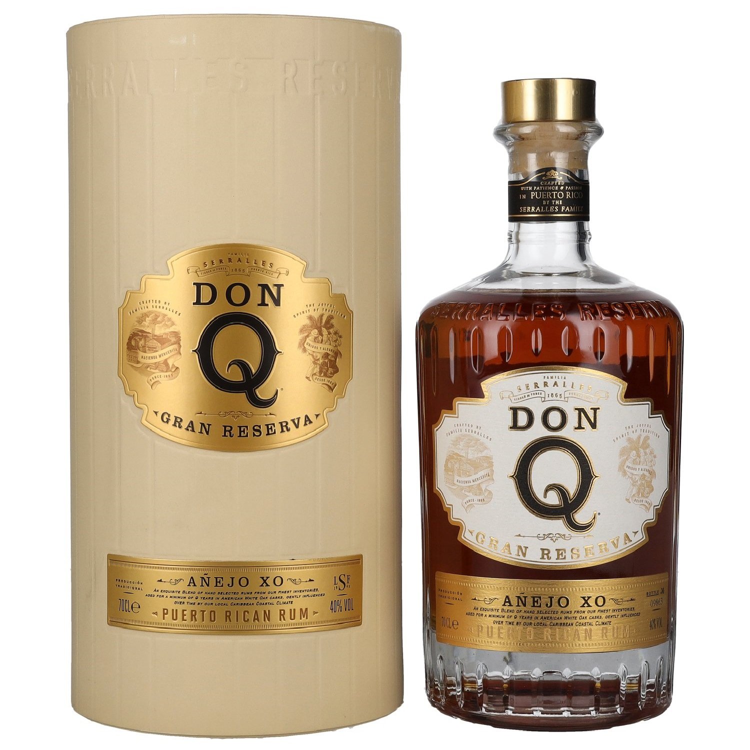 Ром Don Q Gran Reserva Anejo XO, в подарунковій коробці, 40%, 0,7 л - фото 1