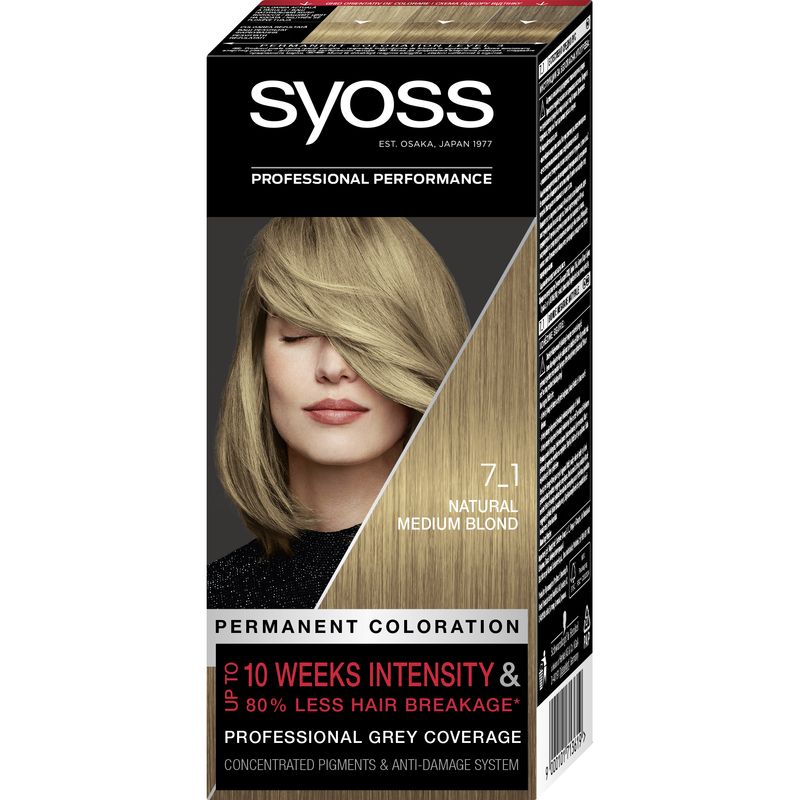 Краска для волос Syoss 7-1, Насыщеный Русый, 115 мл - фото 1