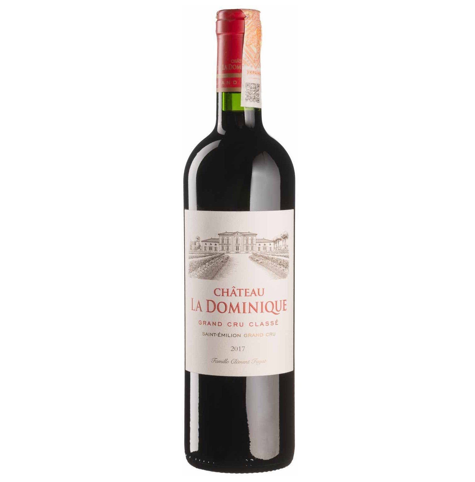 Вино Chateau La Dominique 2016, красное, сухое, 0,75 л - фото 1