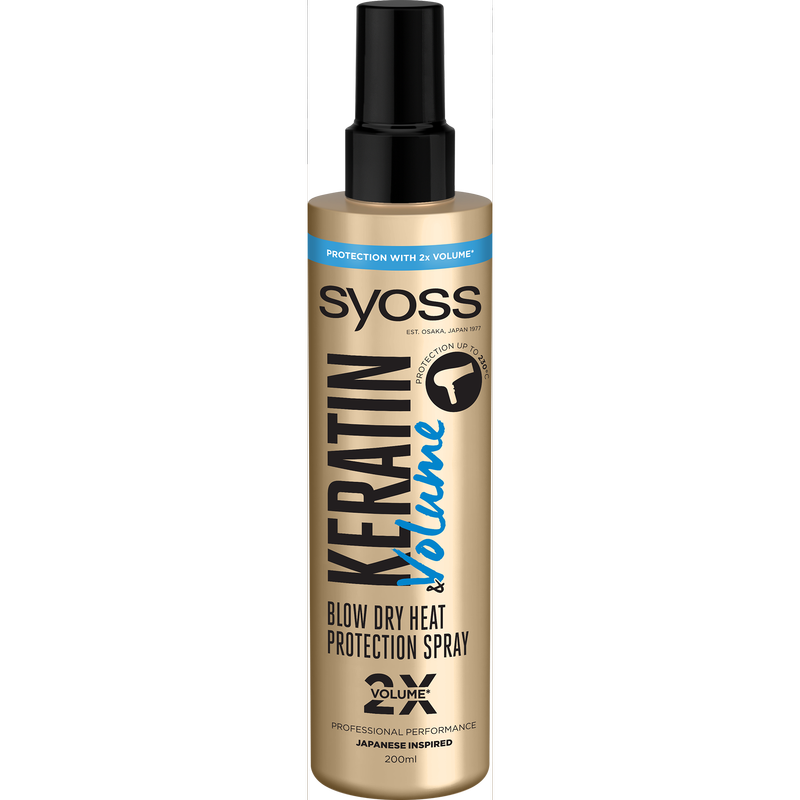 Спрей для волос Syoss Keratin&Volume, защита при сушке феном, 200 мл - фото 1