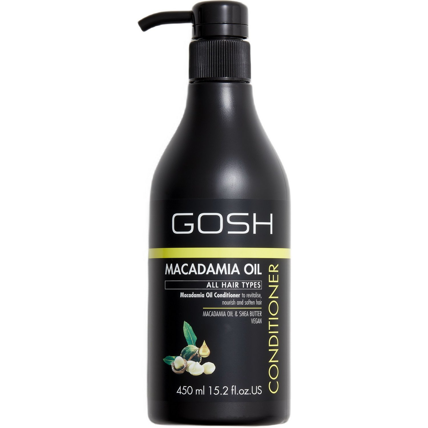 Кондиционер для волос Gosh Macadamia Oil с маслом макадамии, питательный, 450 мл - фото 1