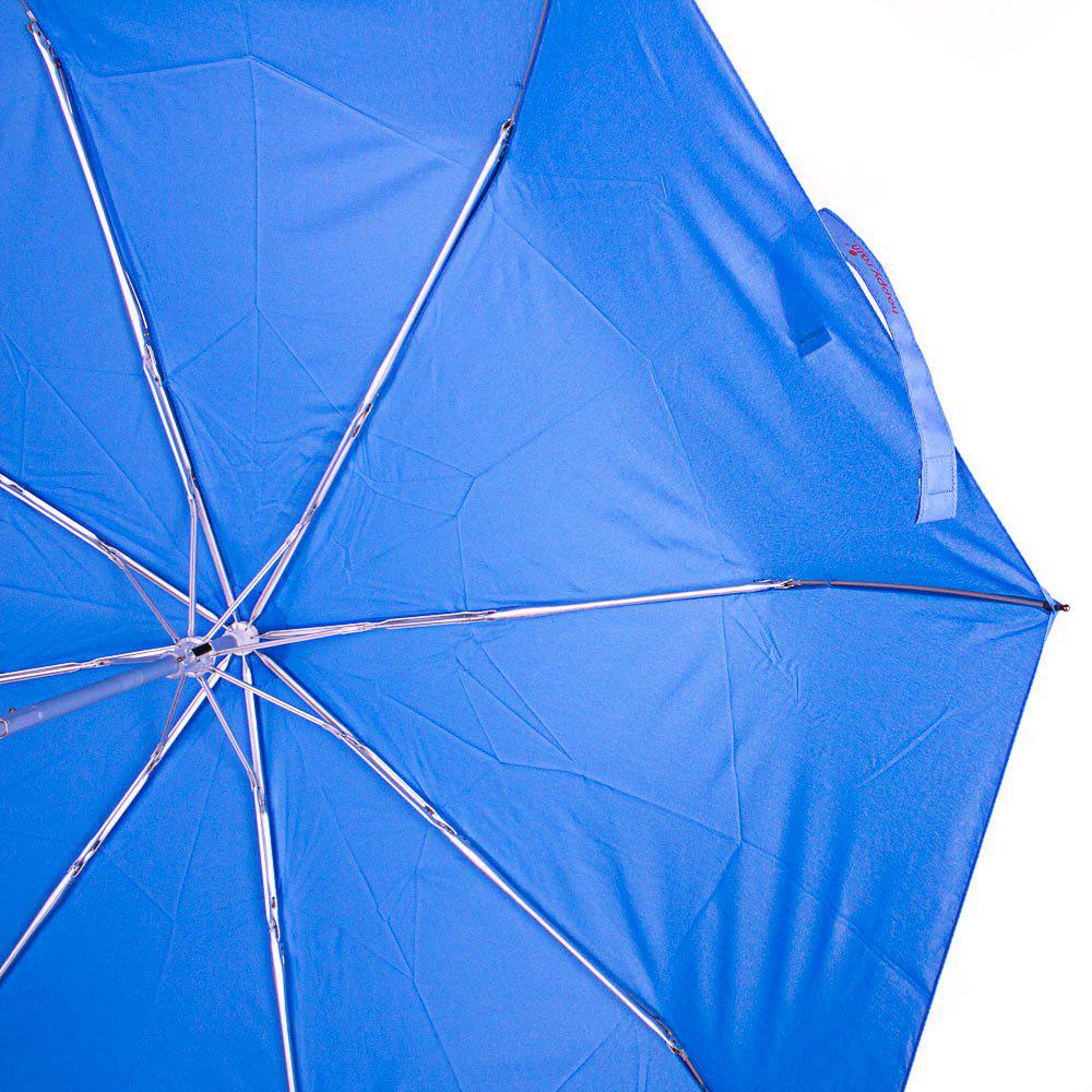 Жіноча складана парасолька механічна Happy Rain 97 см блакитна - фото 2