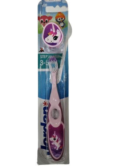 Дитяча зубна щітка Jordan Step 2, 3 - 5 років, м'яка, фіолетовий з рожевим - фото 1