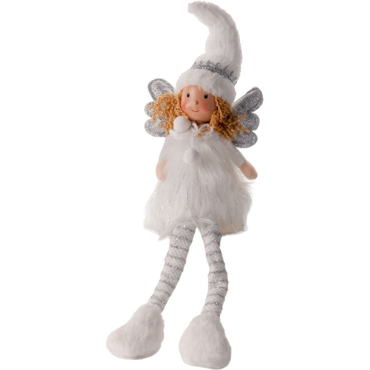 Новорічна іграшка Novogod'ko Янгол у білому LED тіло 55 см(974831) - фото 1