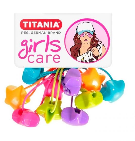 Набор разноцветных резинок для волос Titania Звезда, 5 шт. (7984 GIRL) - фото 1