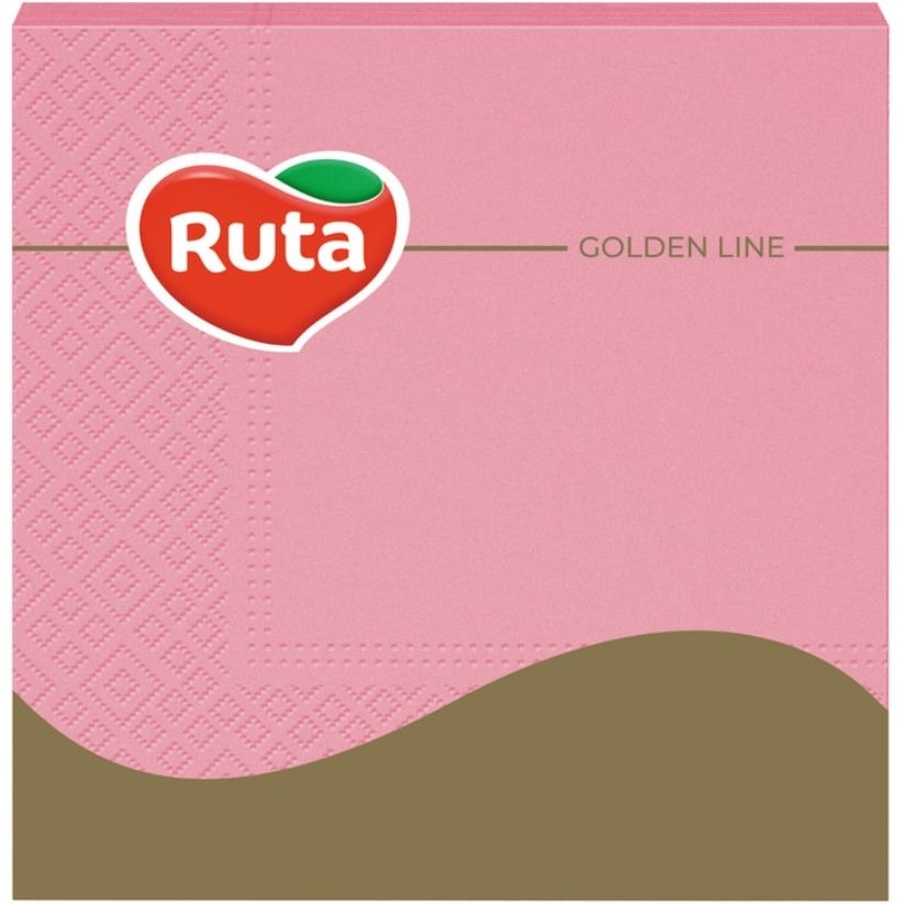 Салфетки Ruta, трехслойные, 33х33 см, 20 шт., светло-розовые - фото 1