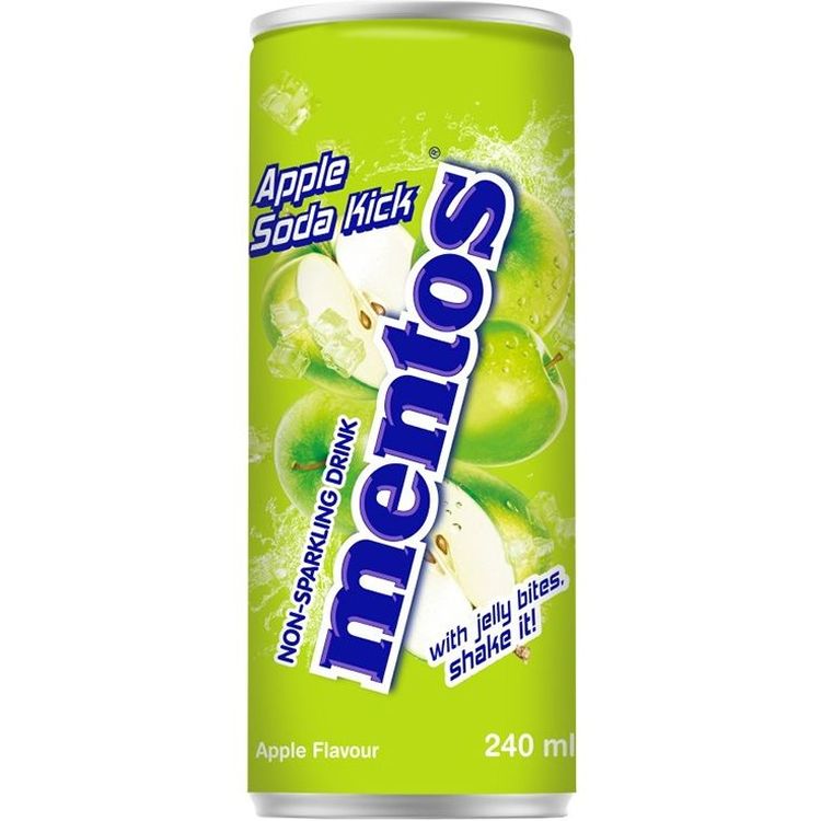 Напій безалкогольний Mentos Apple Soda Kick газований 0.24 л (932940) - фото 1