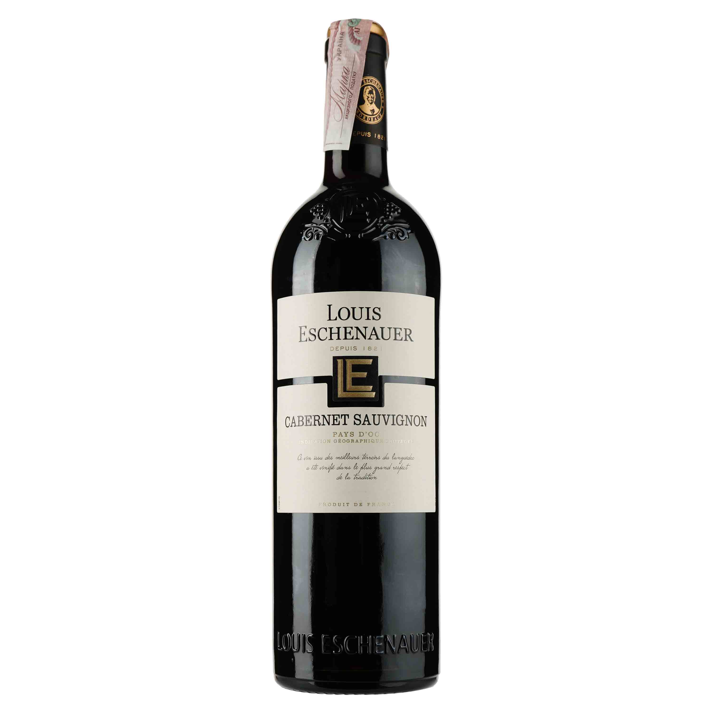 Вино Louis Eschenauer Cabernet Sauvignon, червоне, сухе, 13,5%, 0,75 л (1312350) - фото 1