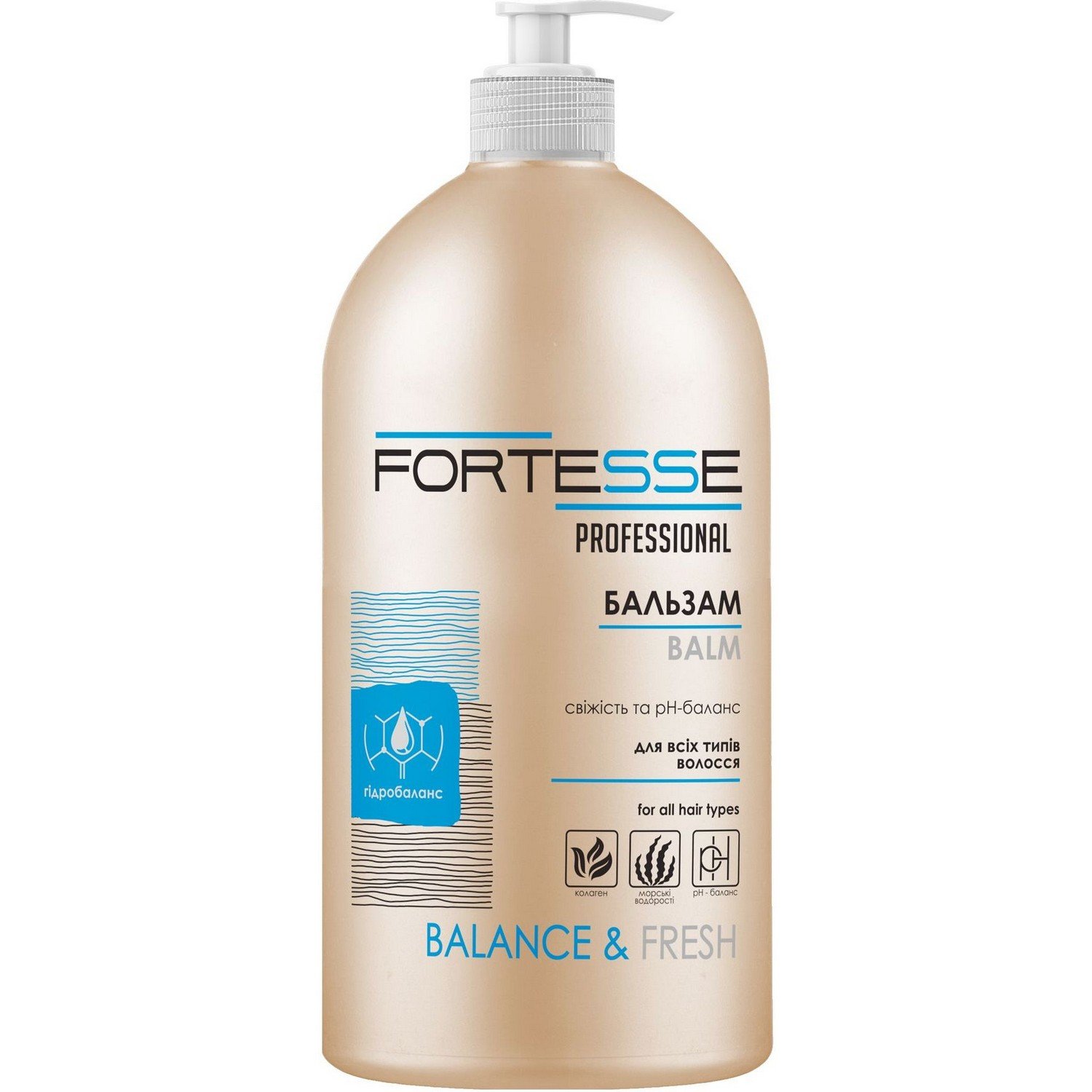 Бальзам Fortesse Professional Balance&Fresh, для всіх типів волосся, з дозатором, 1000 мл - фото 1
