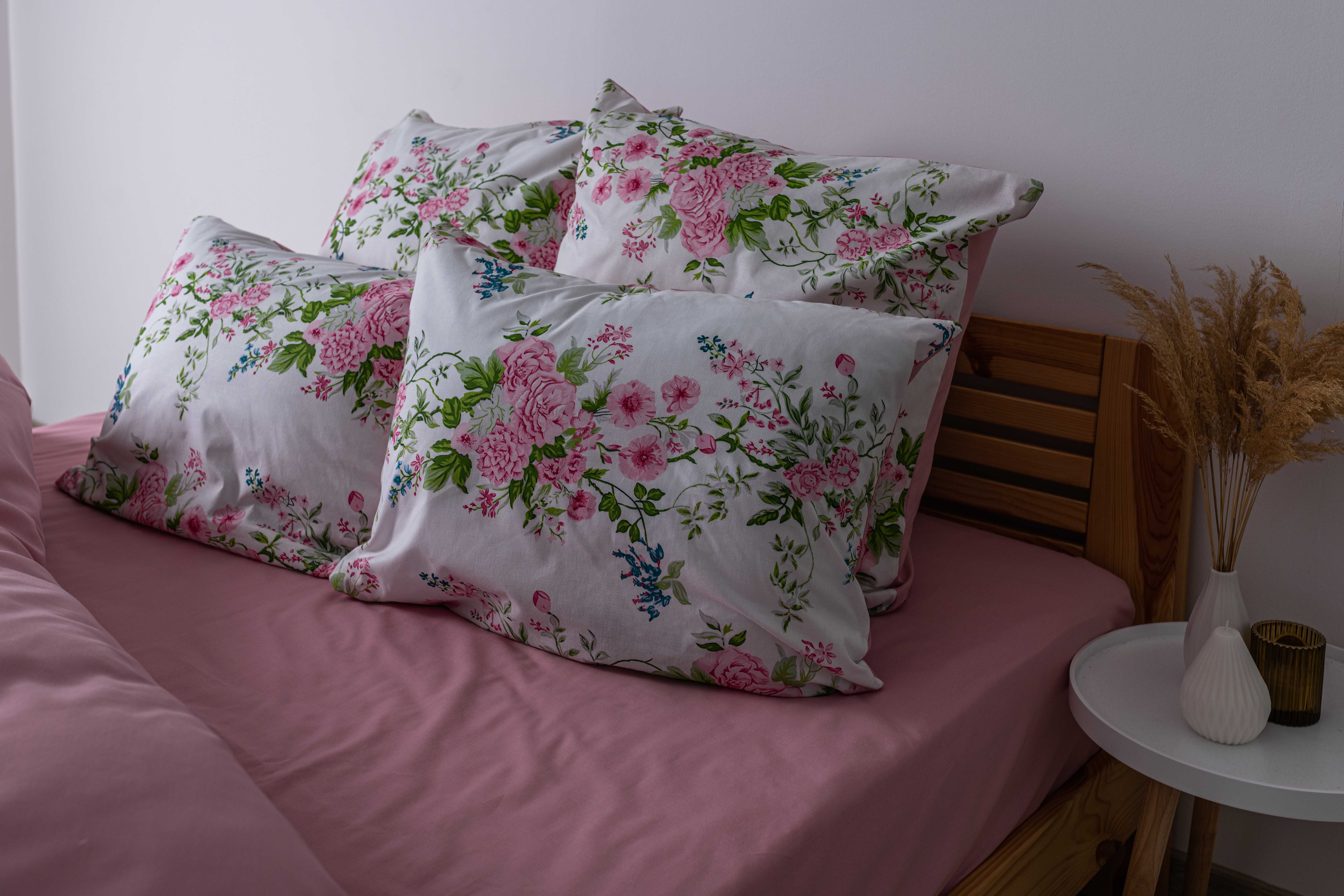Комплект постільної білизни ТЕП Soft dreams Floral Dream сімейний білий з рожевим (2-03860_25842) - фото 3