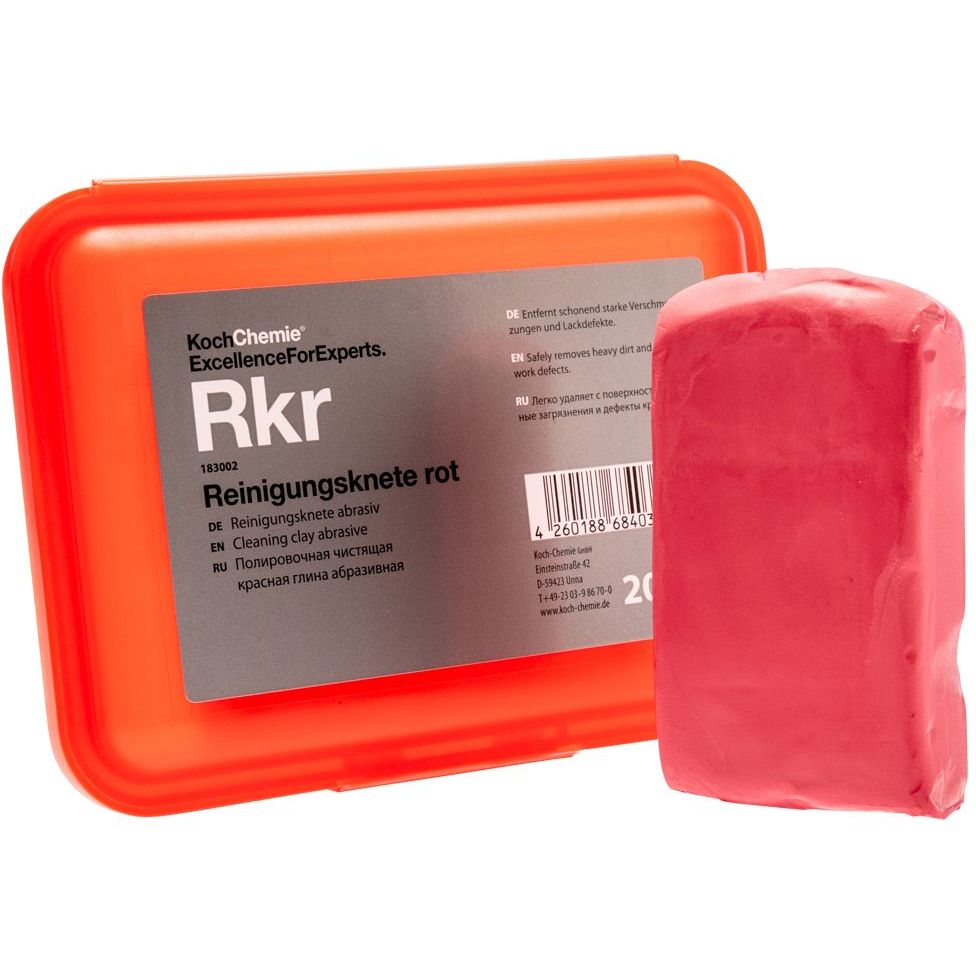 Глина Koch Chemie Reinigungsknete rot красная полировальная чистящая 200 г - фото 1