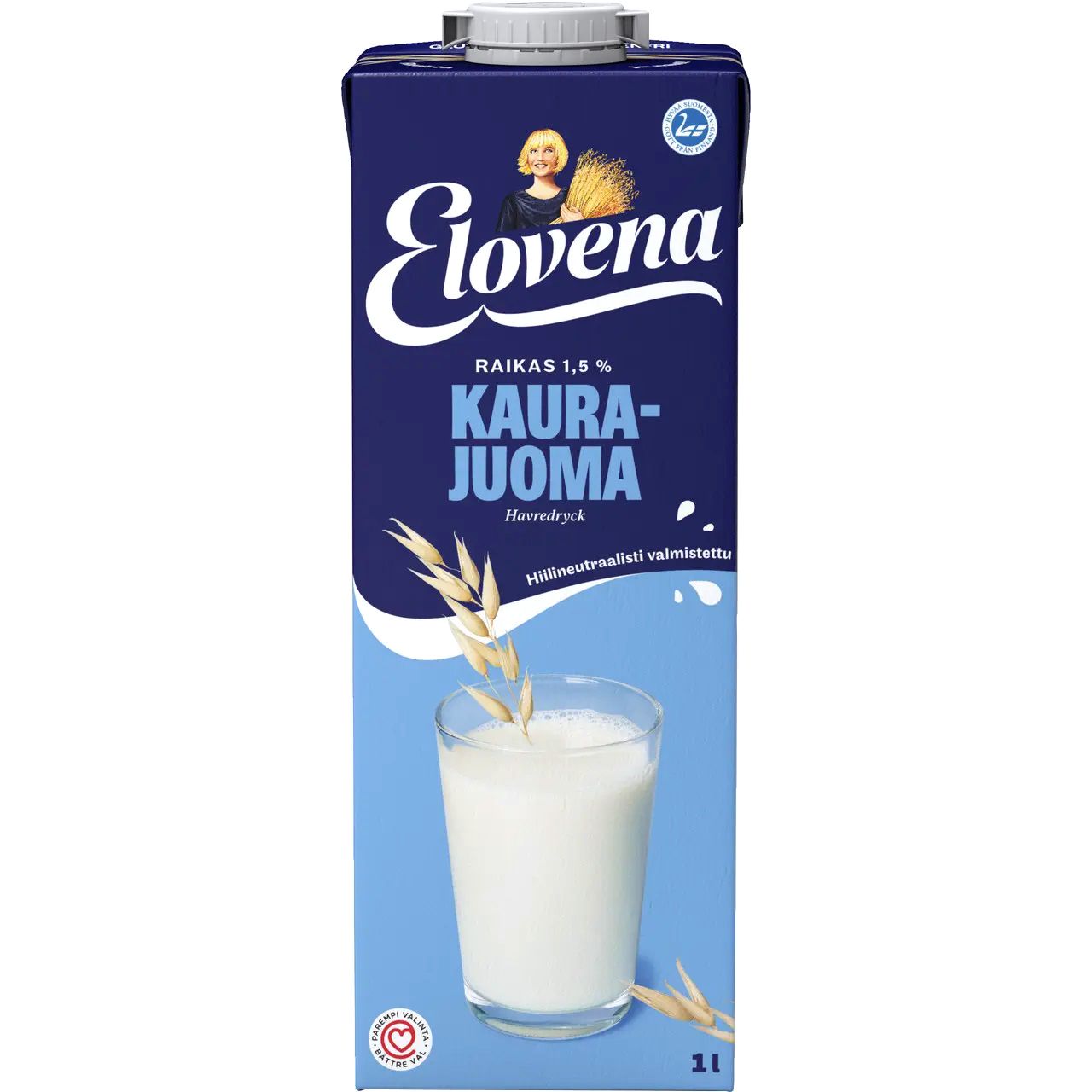 Вівсяне молоко для каш Elovena Kaura-Juoma 1.5% 1 л - фото 1