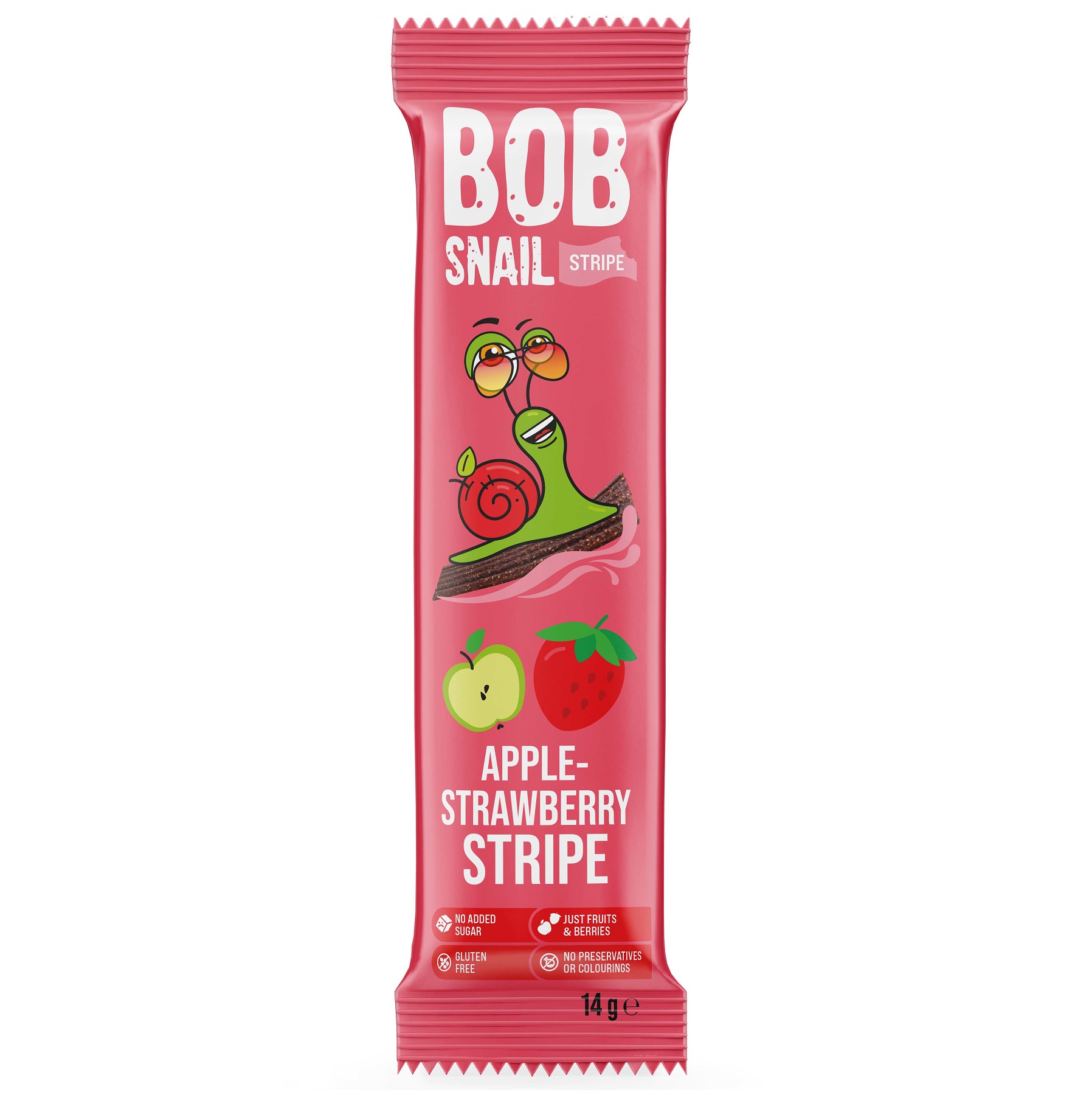 Натуральные конфеты Bob Snail Яблоко-Клубника, 14 г - фото 1