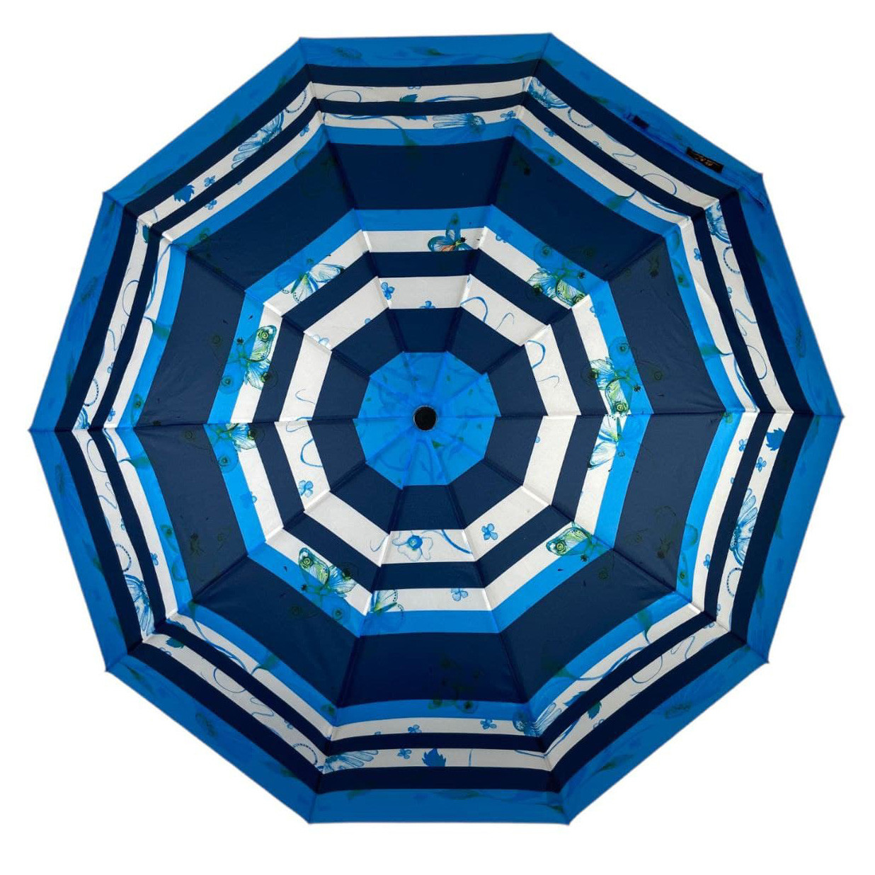 Женский складной зонтик полуавтомат S&L 100 см голубая - фото 2