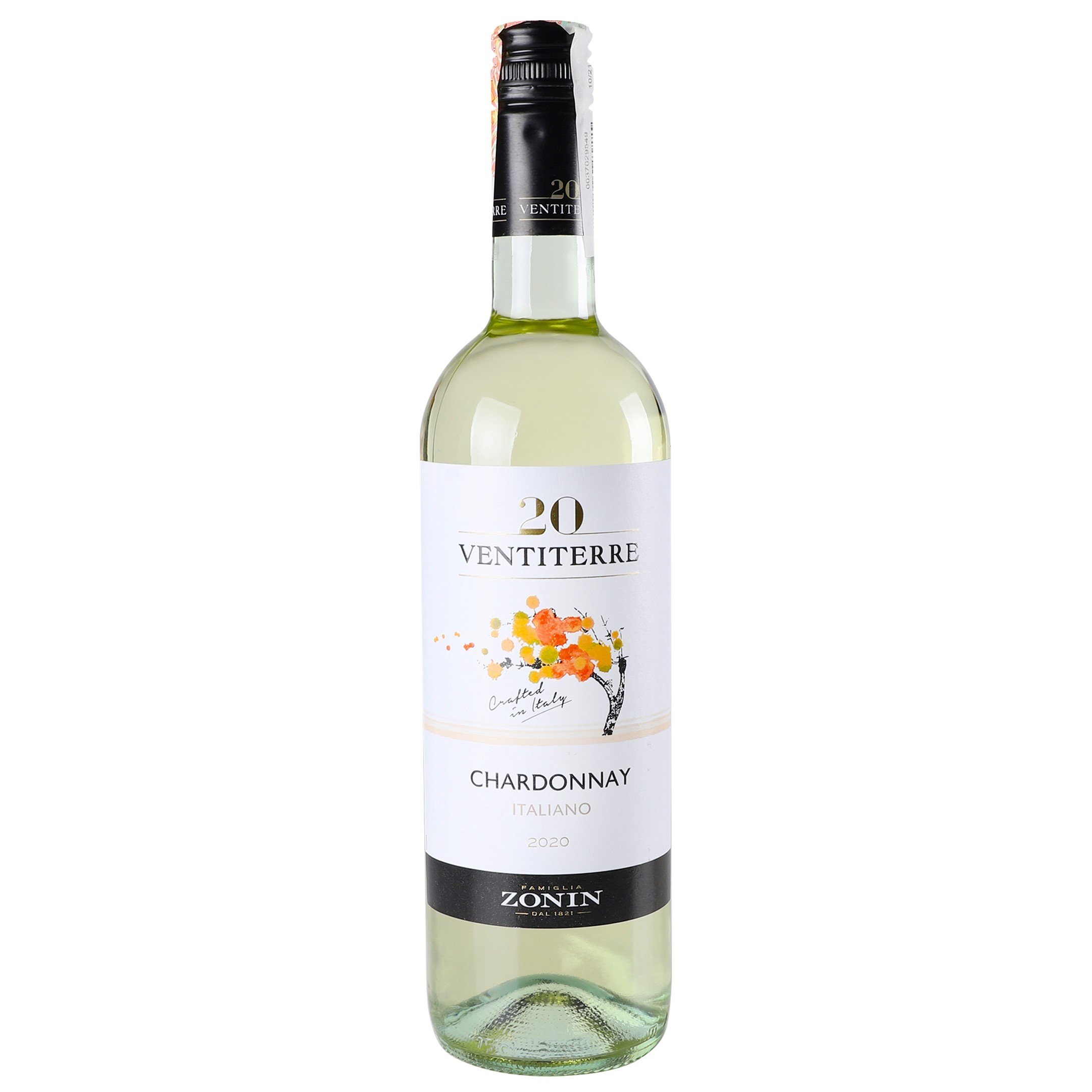 Вино Zonin Chardonnay Italiano IGP, белое, сухое, 12%, 0,75 л - фото 1