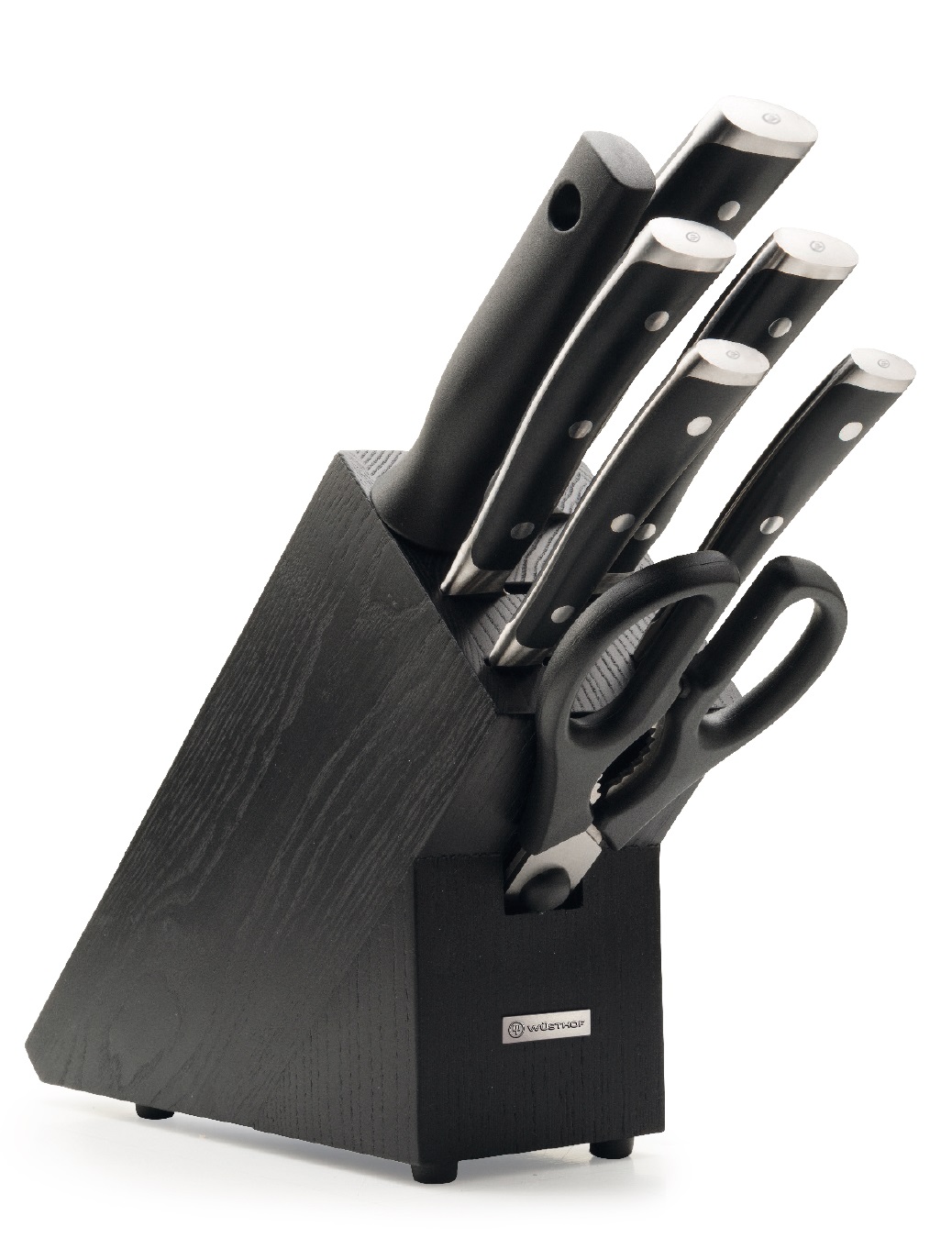 Блок с ножами, мусатом и ножницами кухонными Wuesthof Classic Ikon, 8 предметов (1090370703) - фото 1
