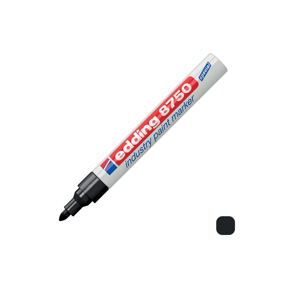 Лаковий маркер Edding Industry Paint конусоподібний 2-4 мм чорний (e-8750/01) - фото 2