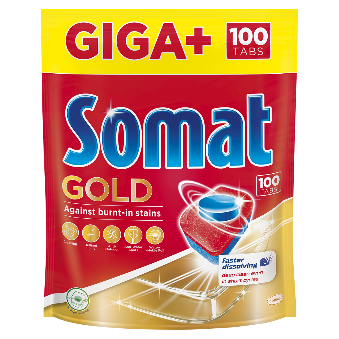Таблетки для посудомоечных машин Somat Gold Giga, 100 шт. - фото 1