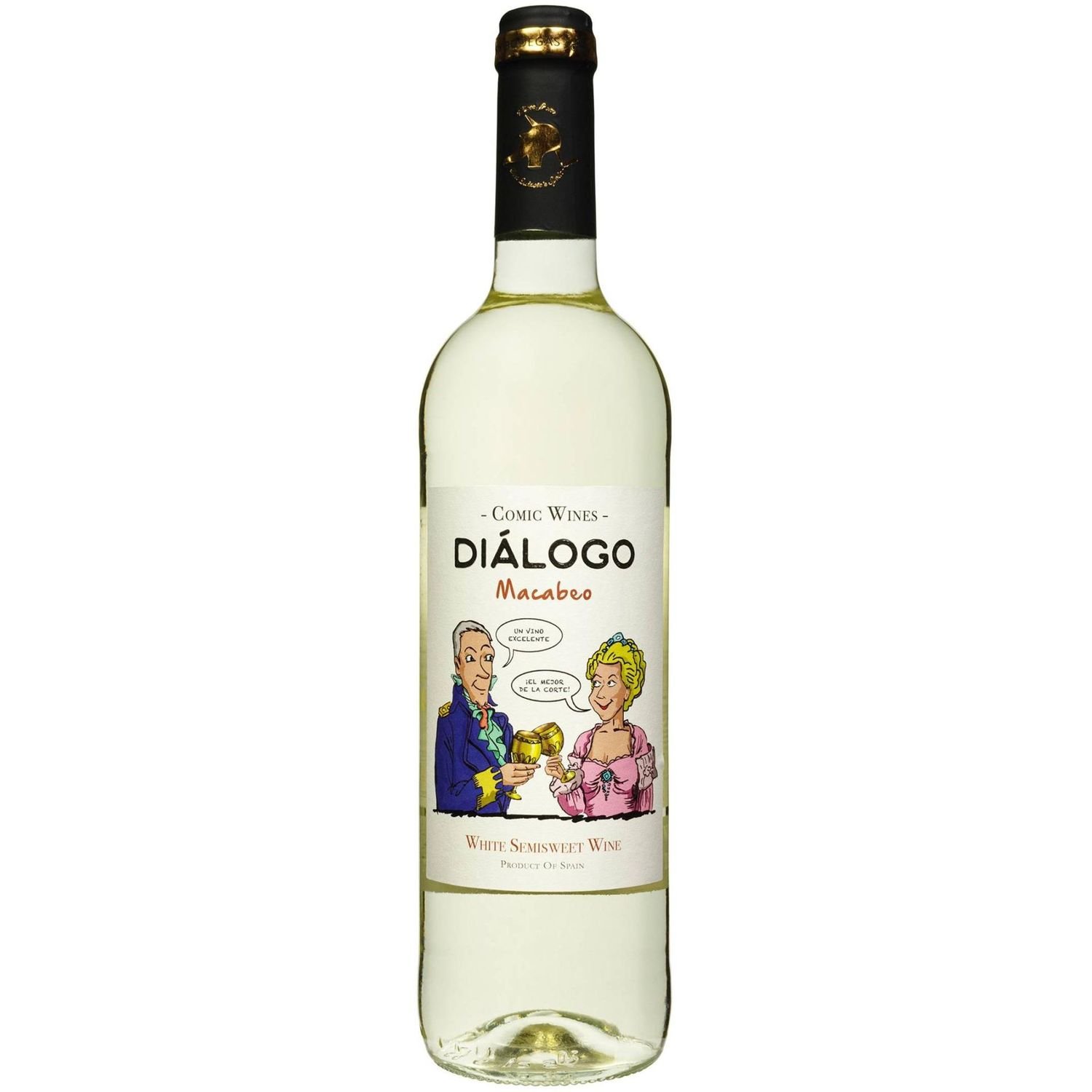 Вино Dialogo Macabeo, белое, полусладкое, 0,75 л - фото 1