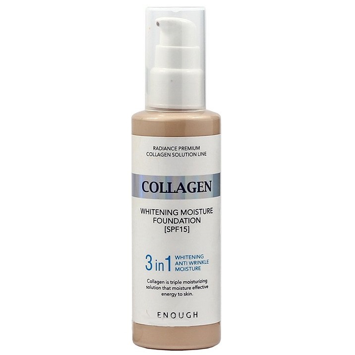 Тональный крем для лица Enough Collagen Whitening Moisture Foundation Осветление SPF15, тон 21, 100 мл - фото 1