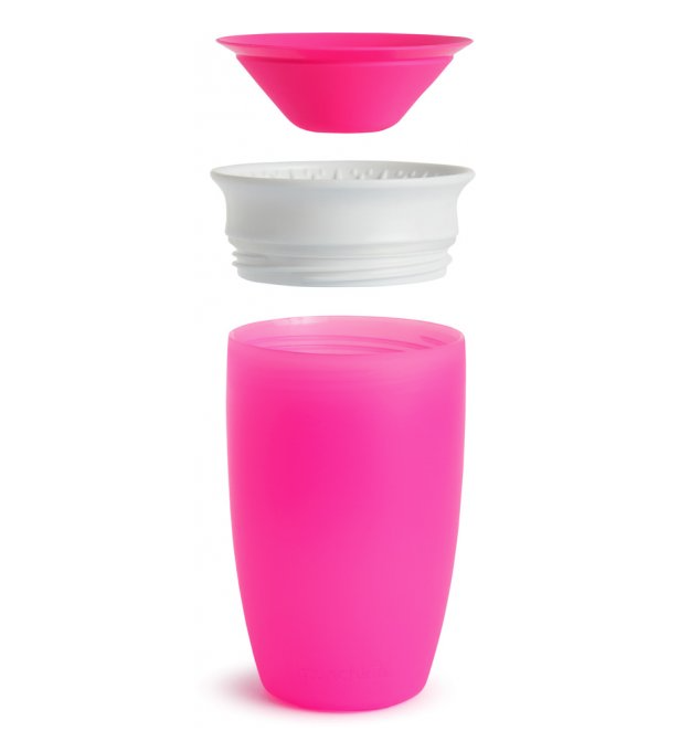 Чашка-непроливайка Munchkin Miracle 360 з кришкою, 296 мл, рожевий (051859) - фото 2