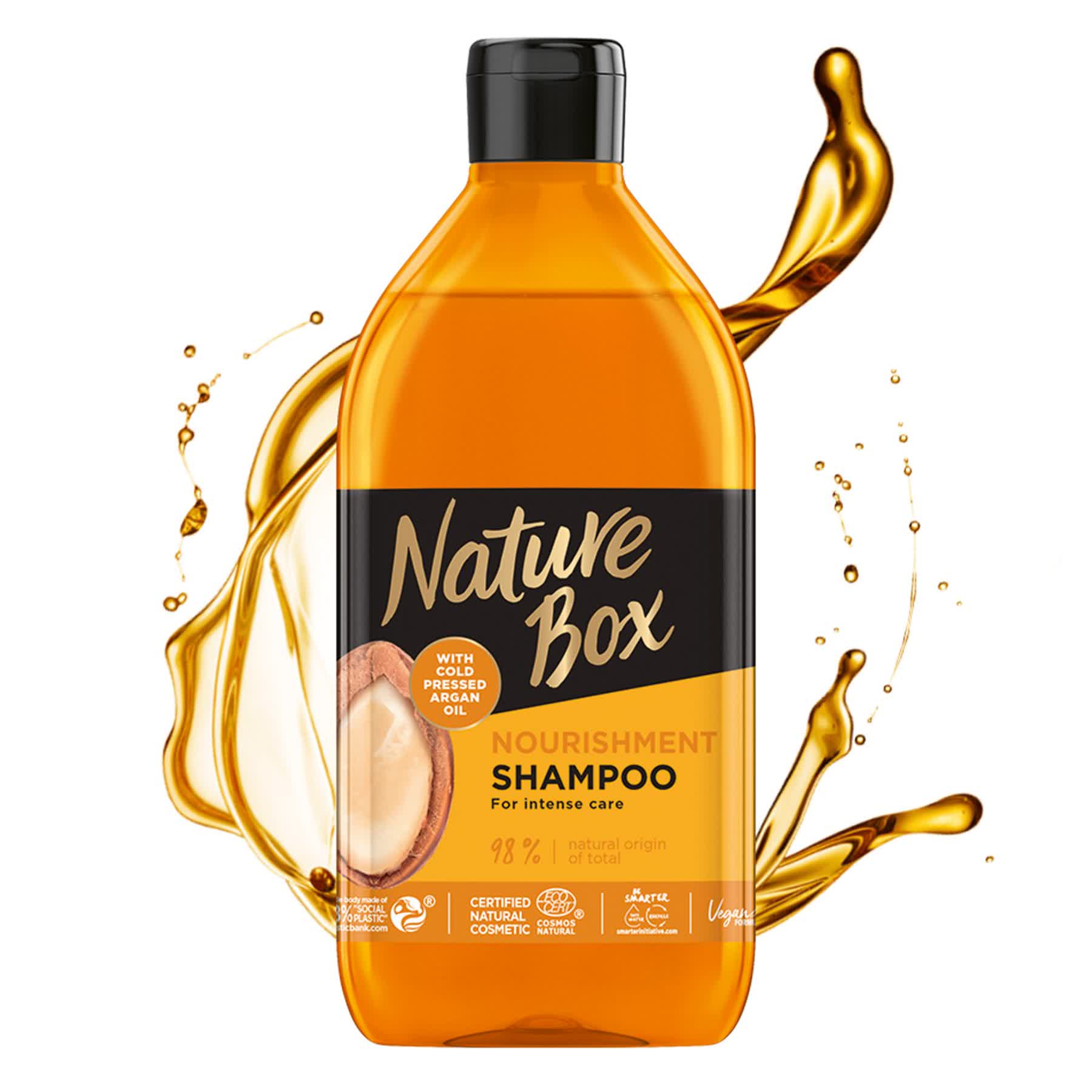 Шампунь Nature Box для живлення та інтенсивного догляду за волоссям, з аргановою олією холодного віджиму, 385 мл - фото 3