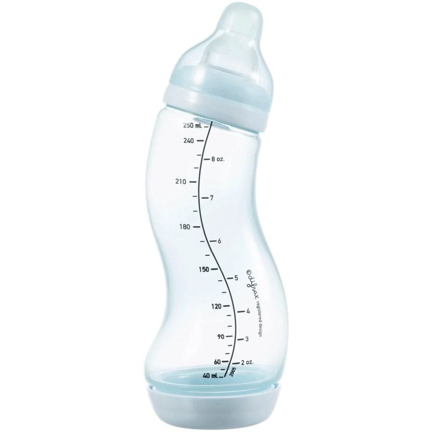 Антиколікова пляшечка для годування Difrax S-bottle Natural Ice з силіконовою соскою 250 мл (706 Ice) - фото 1