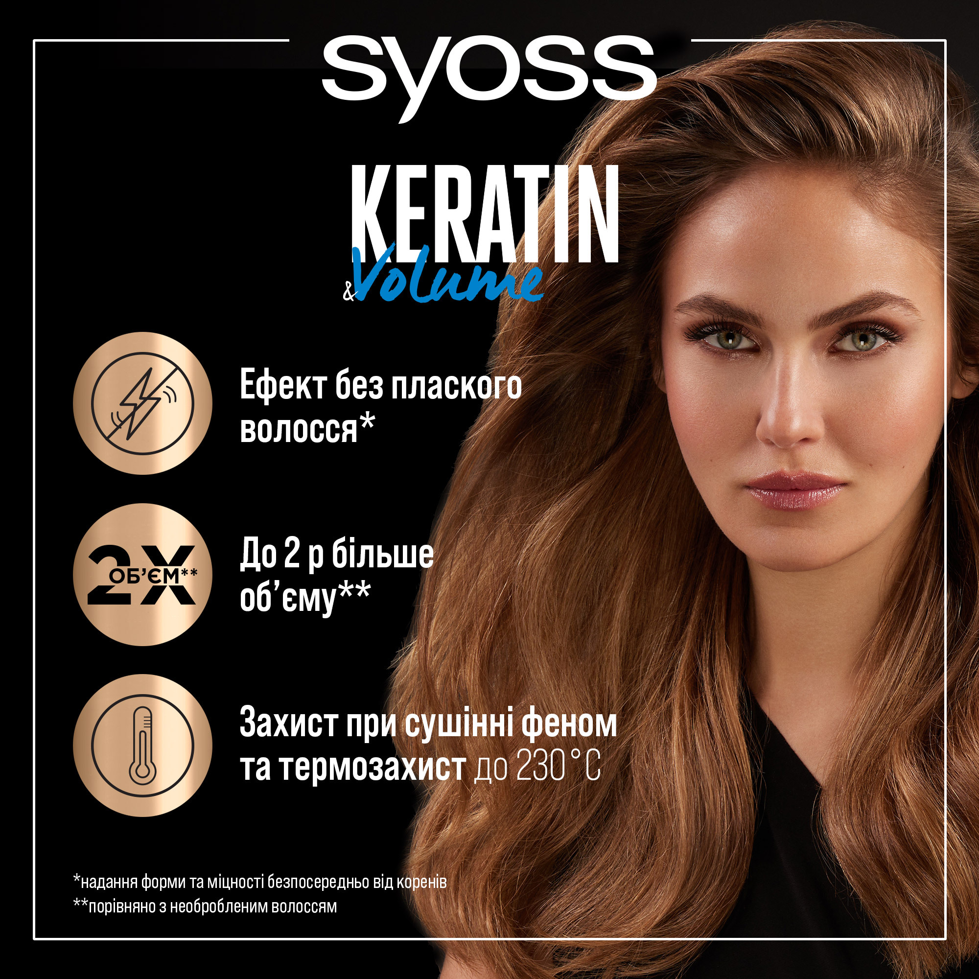 Спрей для волос Syoss Keratin&Volume, защита при сушке феном, 200 мл - фото 3