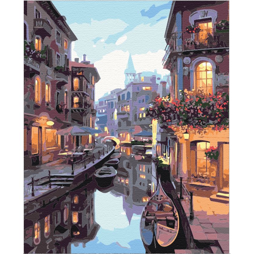 Картина по номерам Канал в Венеции Brushme 40x50 см разноцветная 000221499 - фото 1
