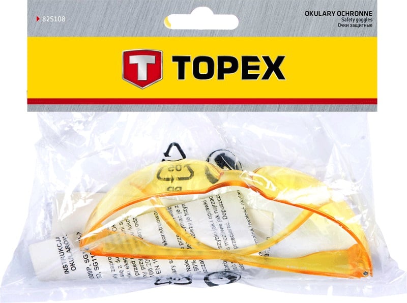 Очки защитные Topex поликарбонат желтые (82S116) - фото 2