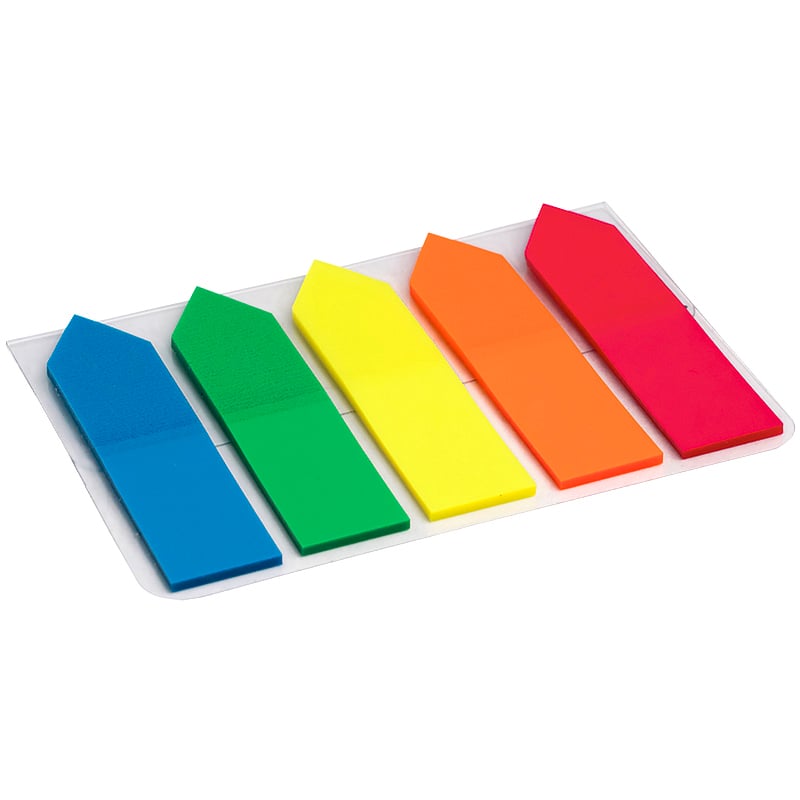Закладки пластикові Axent стрілка, 5 кольорів, 12х50 мм, 125 шт. (2440-02-A) - фото 2