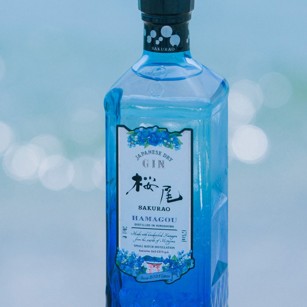 Джин Sakurao Japanes Dry Gin Hamagou, 47%, 0,7 л, в подарочной упаковке - фото 2