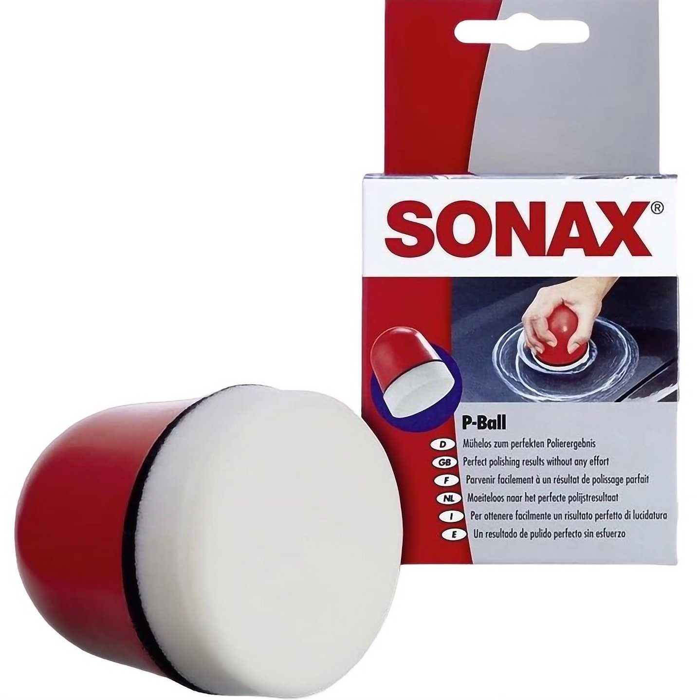 Губка-аплікатор універсальний Sonax P-Ball, 75 мм - фото 1