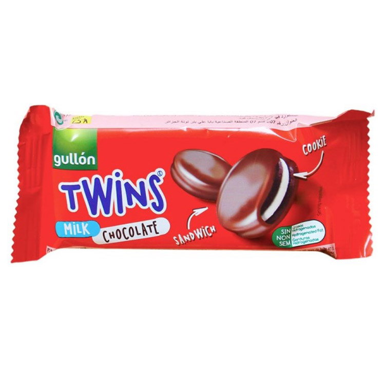 Печенье-сэндвич Gullon Twins в молочном шоколаде 42 г - фото 1