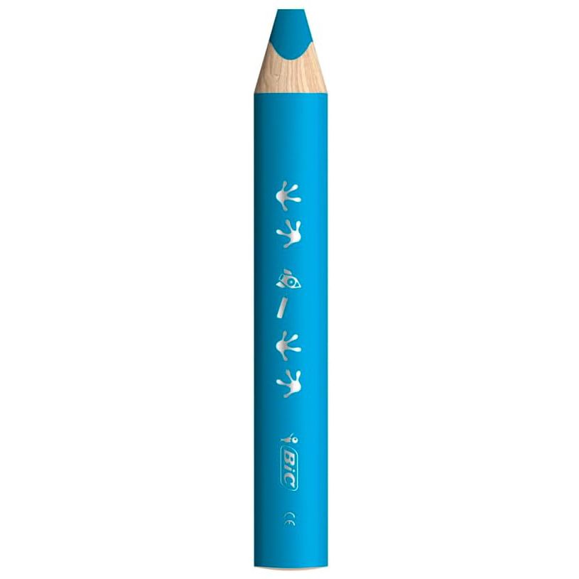 Карандаши цветные BIC Kids Multisurface 6 шт. + точилка (515220) - фото 2