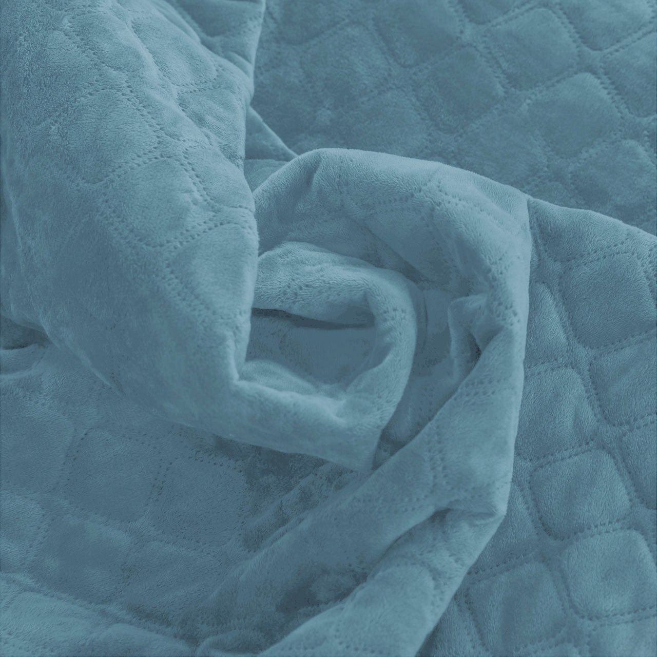 Покрывало ТЕП Velour ромб круглый 210х150 см синее (4-00515_22872) - фото 3
