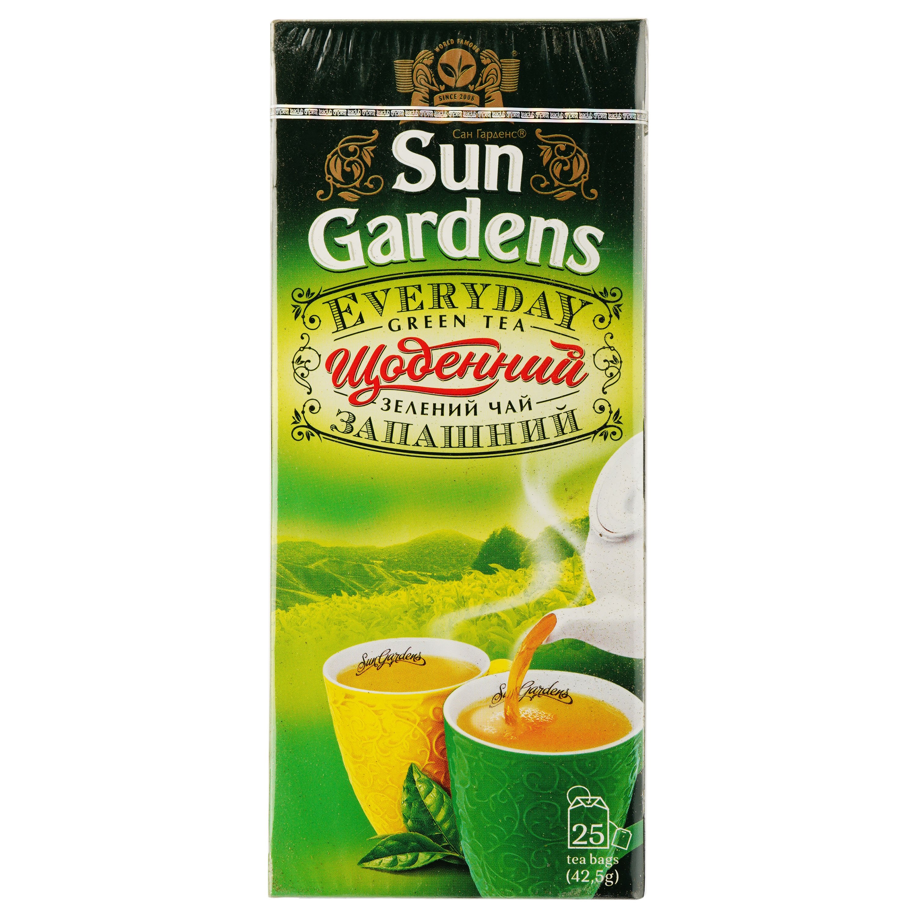 Чай зелений Sun Gardens Щоденний, запашний, 25 пакетиків (915517) - фото 1